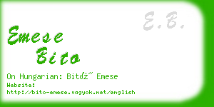 emese bito business card